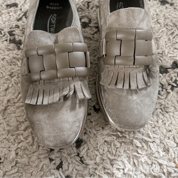 Soft Waves Slip On Platform Sneakers in Green/Grey | 37 - Picture 3 of 10